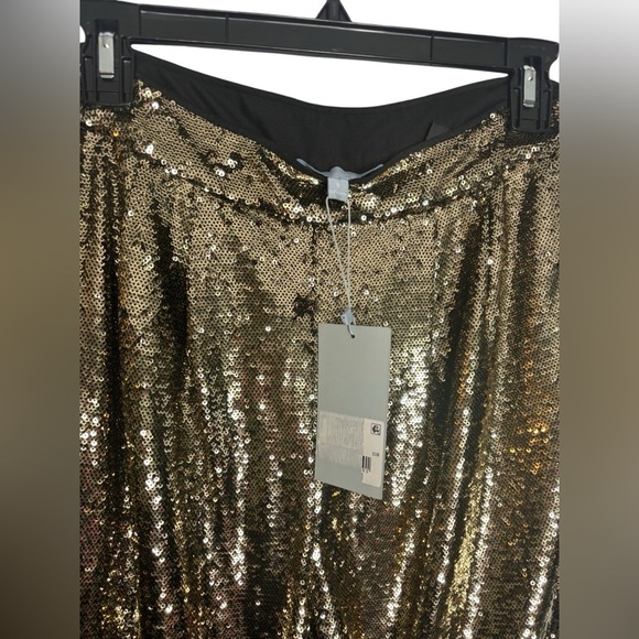 NWT *flawed Antonio Melani Geri Sequin Satin Flat Front Ankle Pant Size 6 - Picture 5 of 14